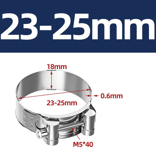 Powerful Clamp 304 Stainless Steel Hose Air Water Pipes Exhaust Fuel Clip Motorcycle Muffler Clamps Durable Sealing Welding Tool