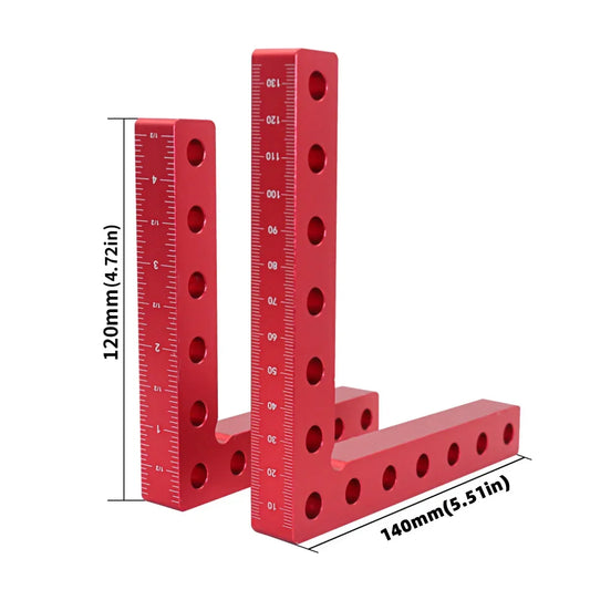 120/140mm Right Angle Fixing Clip 90 Degree L-shaped Auxiliary Fixture Positioning Panel Fixing Clip Woodworking Clamping Tool