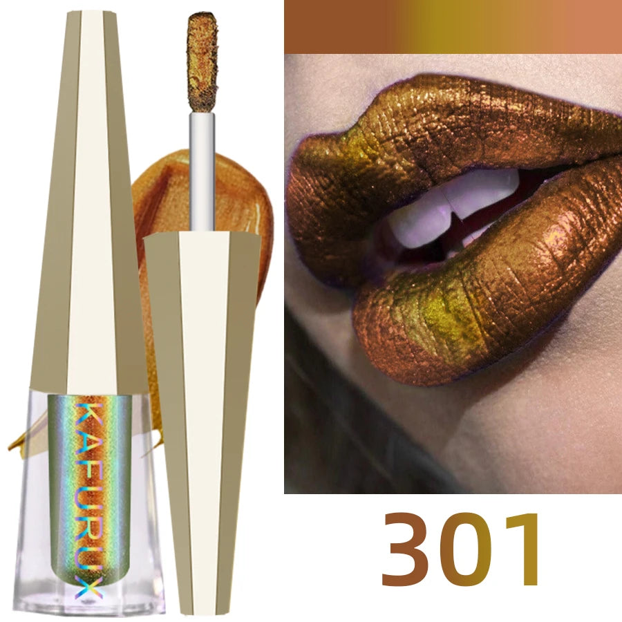 Chrome Shifting Pigments Chameleon Liquid Lipstick or Eyeshadow Shiny Long Lasting Multichrome High Quality Lip Gloss Lip Makeup