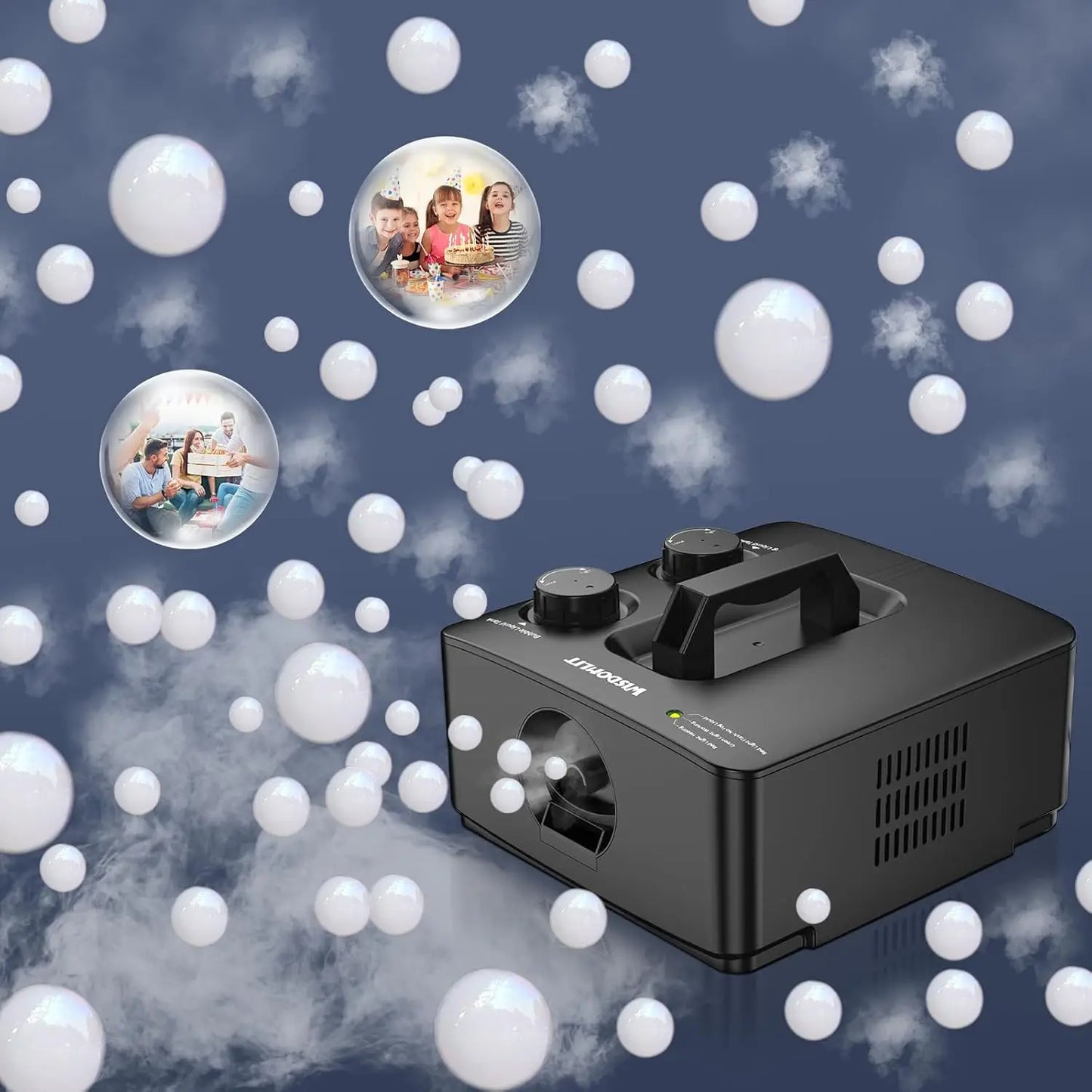 Fog Bubble Machine Portable Smoke Bubble Machine for Indoor Outdoor Party Wedding Birthday Photograph Christmas Halloween toys