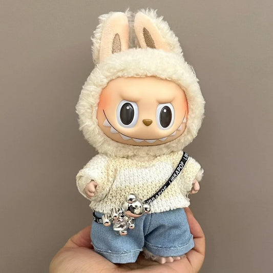 Doll Clothes For 15-17CM I II III Labubu Outfits Mini Plush Cotton Idol Doll Universal Clothing Sitting Party Accessories Gifts