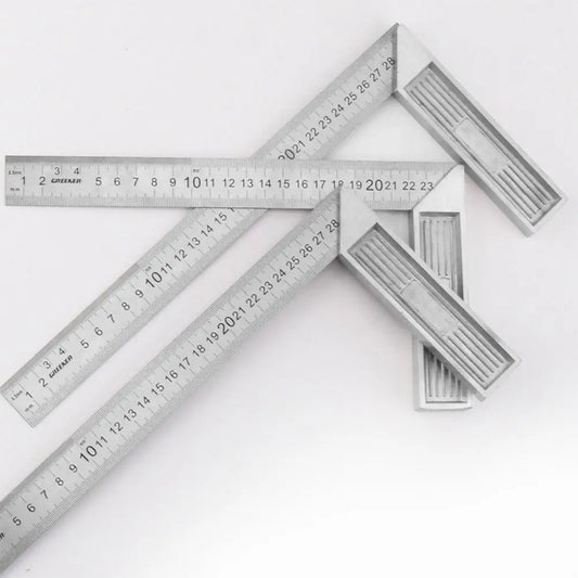 30/50CM Angle Square Ruler 90 Degree Right Angle Ruler Stainless Steel Triangle Ruler Woodworking Gauge Measuring Tool