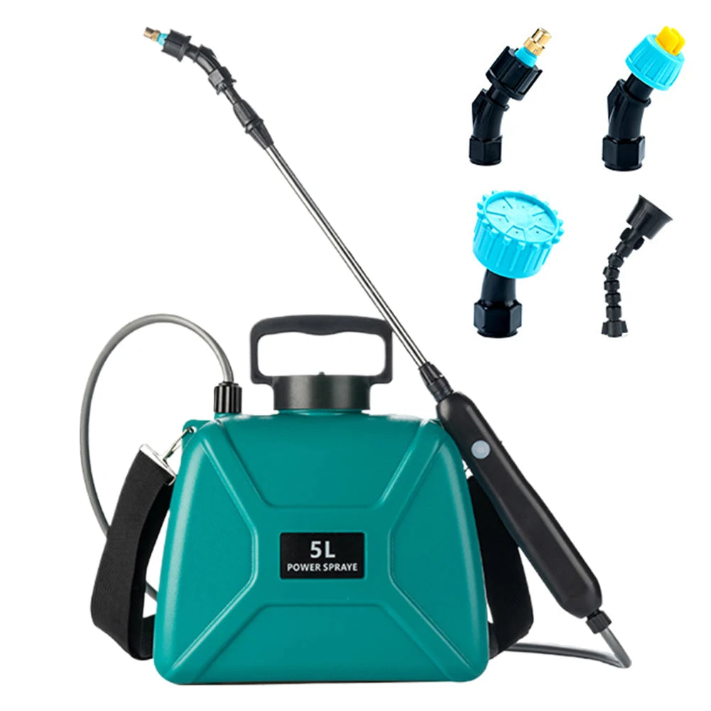 5L Electric Sprayer Automatic Garden Plant Mister USB Rechargeable Irrigation Tool Watering Can With Spray Gun for Agricultural