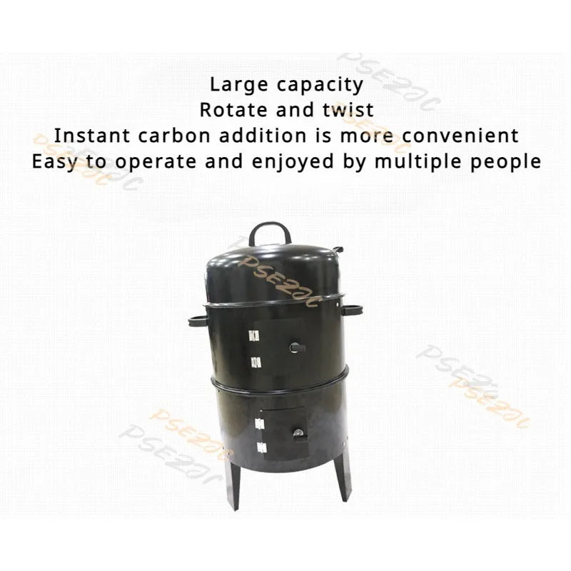 3-in-1 Detachable and Stackable Barbecue Stove Circular Barbecue Stove Charcoal Fumigation Stove
