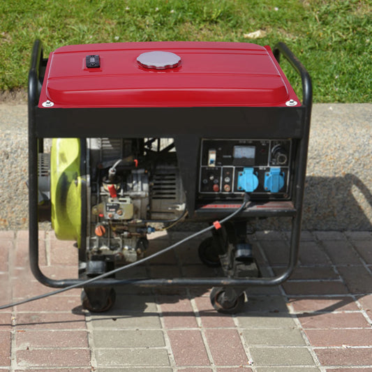 4 Gallon Red Generator Universal Fuel Tank 15L Equipment Tank with Chrome Cap Gauge Fits for EC2500