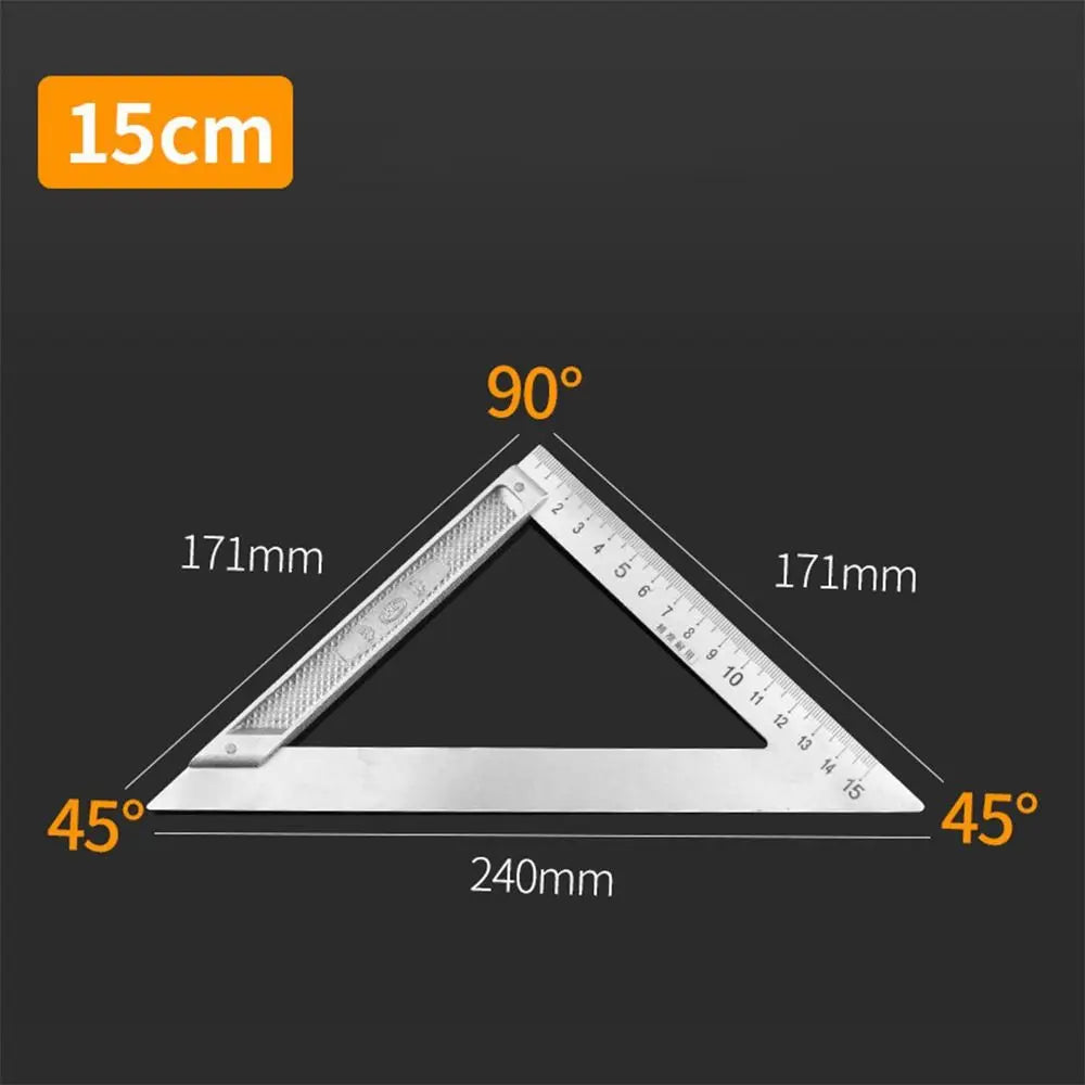 30/50CM Angle Square Ruler 90 Degree Right Angle Ruler Stainless Steel Triangle Ruler Woodworking Gauge Measuring Tool