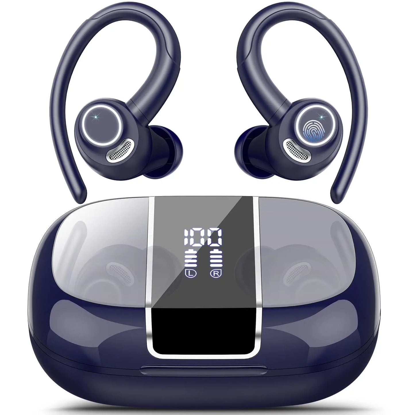 Headphones Wireless Earbuds Sport , 48H Wireless Earphones with HD Mic, IP7 Waterproof Earbud for Sports/Running/Workout.