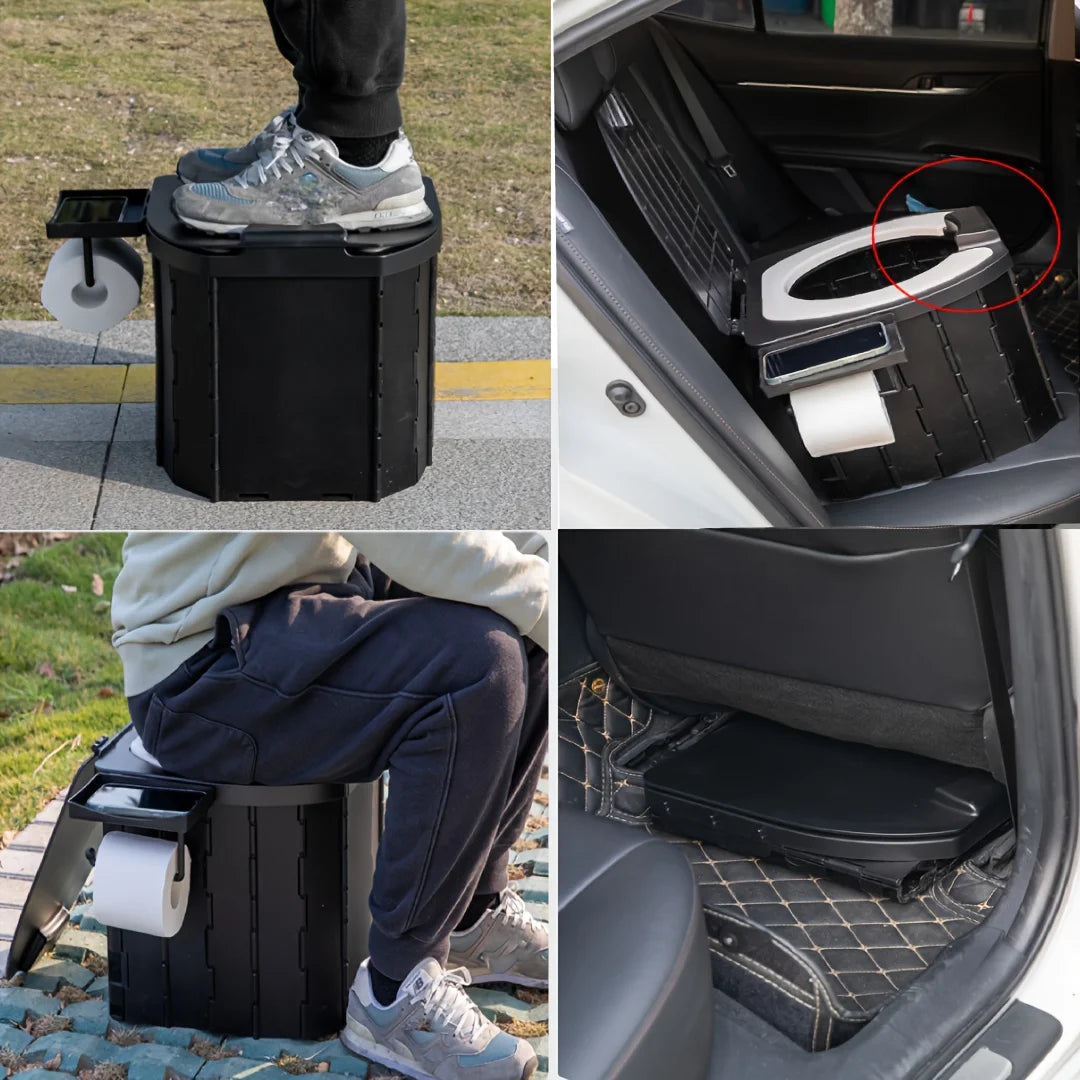 Folding Toilet Outdoor Closestool Portable Collapsible AntiOdor Storage Box Car Toilet Adult SelfDriving Travel Emergency Toilet