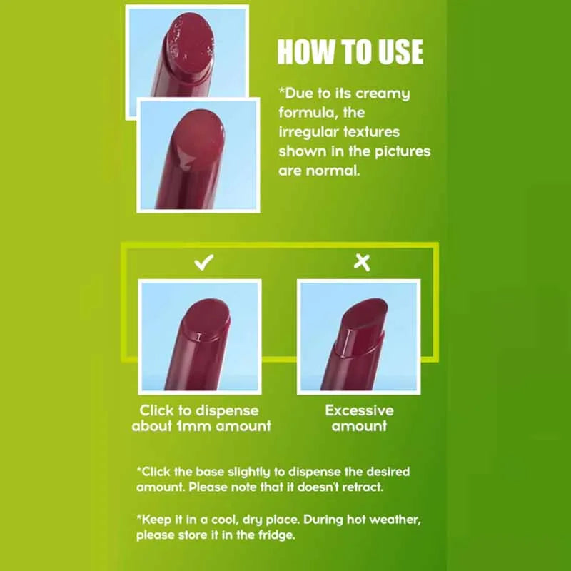 multicolor Silky Click Lip Care Hydrating Solid Lip Gloss with Radiant Mirror Shine, Effortless Press Long-Lasting