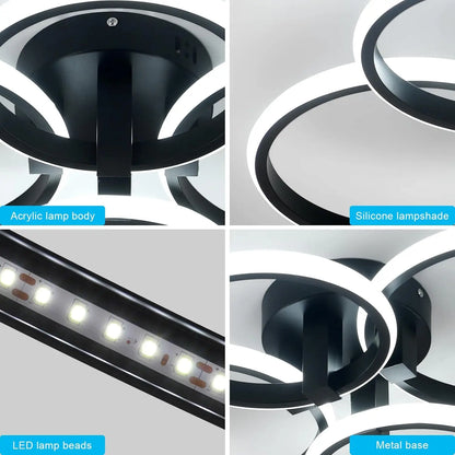 Modern LED Ceiling Light,LED Ceiling Light, Round Aluminium Ceiling Lamp For Living Room,Bedroom,Kitchen