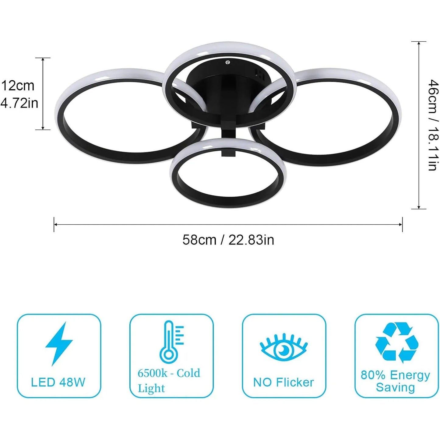 Modern LED Ceiling Light,LED Ceiling Light, Round Aluminium Ceiling Lamp For Living Room,Bedroom,Kitchen