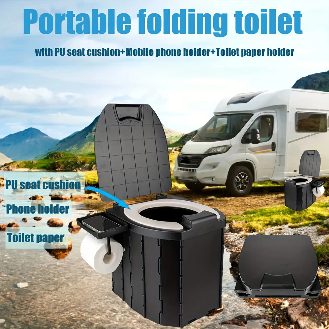 Folding Toilet Outdoor Closestool Portable Collapsible AntiOdor Storage Box Car Toilet Adult SelfDriving Travel Emergency Toilet
