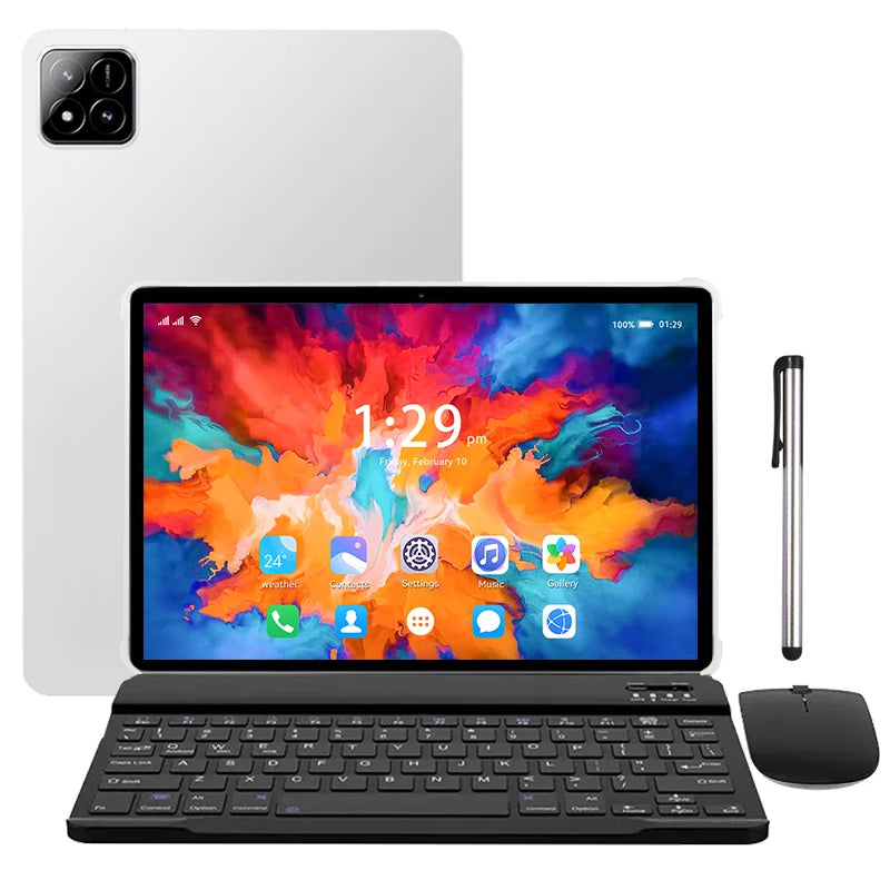 OEM 16GB+512GB 10.1 Inch Android Tablet PC 5G Wifi IPS Keyboard Case Touch Pen Education Tab with 4G 5G Network New for Sale