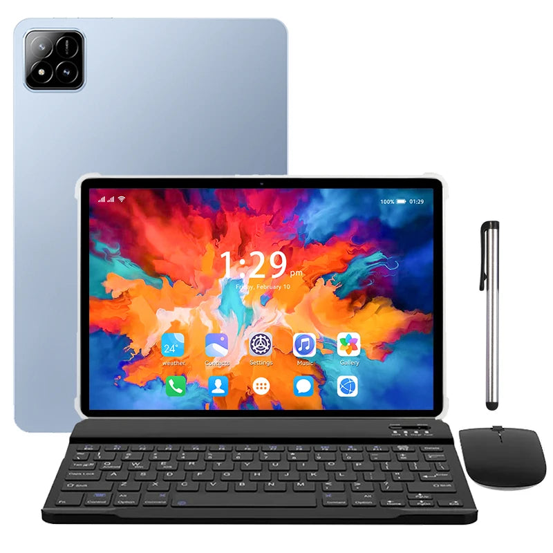 OEM 16GB+512GB 10.1 Inch Android Tablet PC 5G Wifi IPS Keyboard Case Touch Pen Education Tab with 4G 5G Network New for Sale