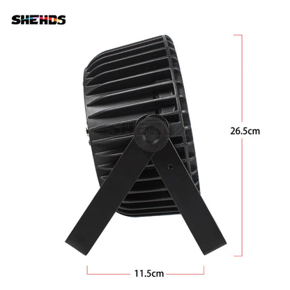 SHEHDS 4PCS Aluminum Alloy LED Flat Par 18x12W RGBW/18x18W RGBWA+UV LED Lighting DMX512 Disco Professional Stage DJ Equipment