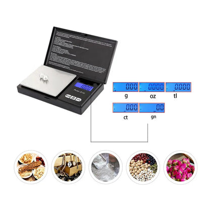 1000g 0.1g/200g 0.01g/500g 0.01g Portable Electronic Scales Jewelry Gold Gram Weight Balance Jewelry Electronic Scales