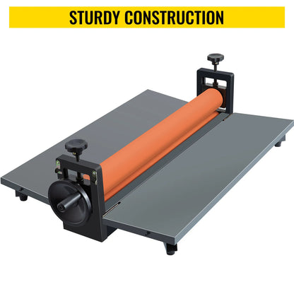 VEVOR 25.6"x1" Manual Cold Roll Laminator Machine Sheets Document Plasticizer Fits Poster Painting Photo Book Cover A3 A4 Paper