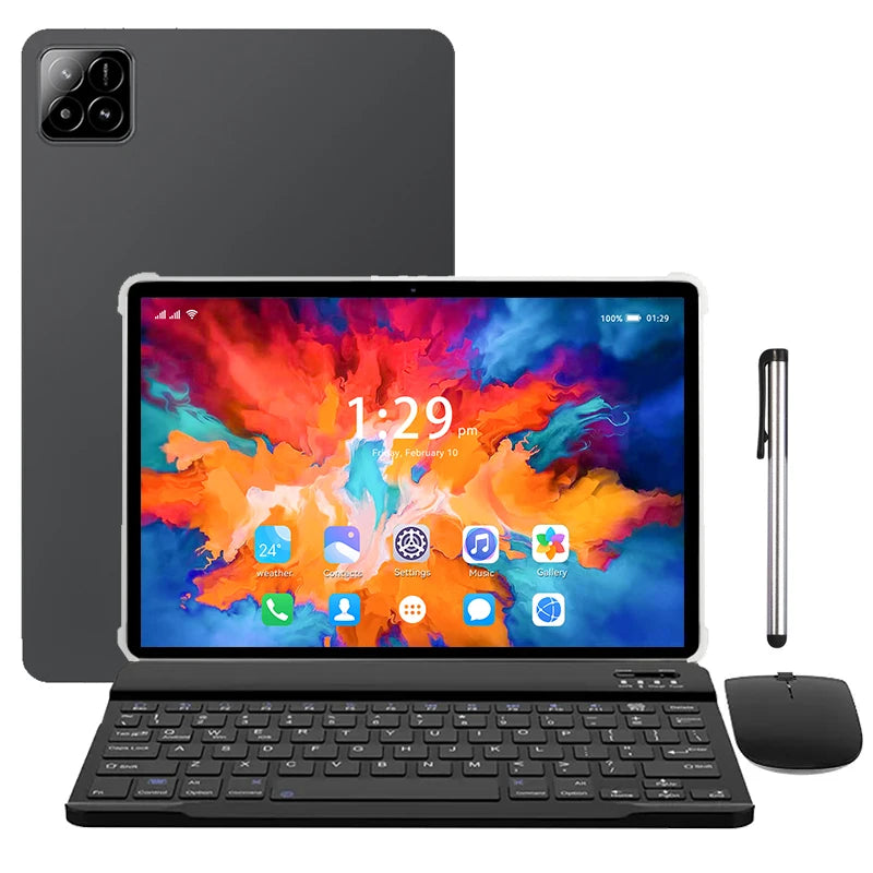 OEM 16GB+512GB 10.1 Inch Android Tablet PC 5G Wifi IPS Keyboard Case Touch Pen Education Tab with 4G 5G Network New for Sale