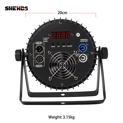 SHEHDS 4PCS Aluminum Alloy LED Flat Par 18x12W RGBW/18x18W RGBWA+UV LED Lighting DMX512 Disco Professional Stage DJ Equipment