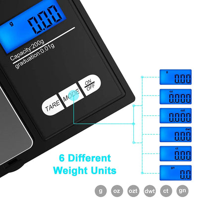 1000g 0.1g/200g 0.01g/500g 0.01g Portable Electronic Scales Jewelry Gold Gram Weight Balance Jewelry Electronic Scales