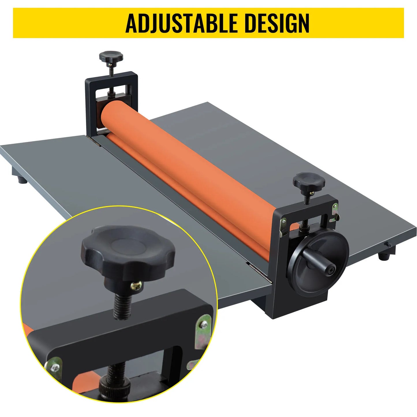 VEVOR 25.6"x1" Manual Cold Roll Laminator Machine Sheets Document Plasticizer Fits Poster Painting Photo Book Cover A3 A4 Paper