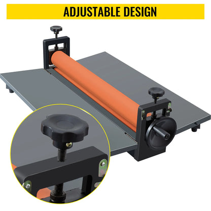 VEVOR 25.6"x1" Manual Cold Roll Laminator Machine Sheets Document Plasticizer Fits Poster Painting Photo Book Cover A3 A4 Paper