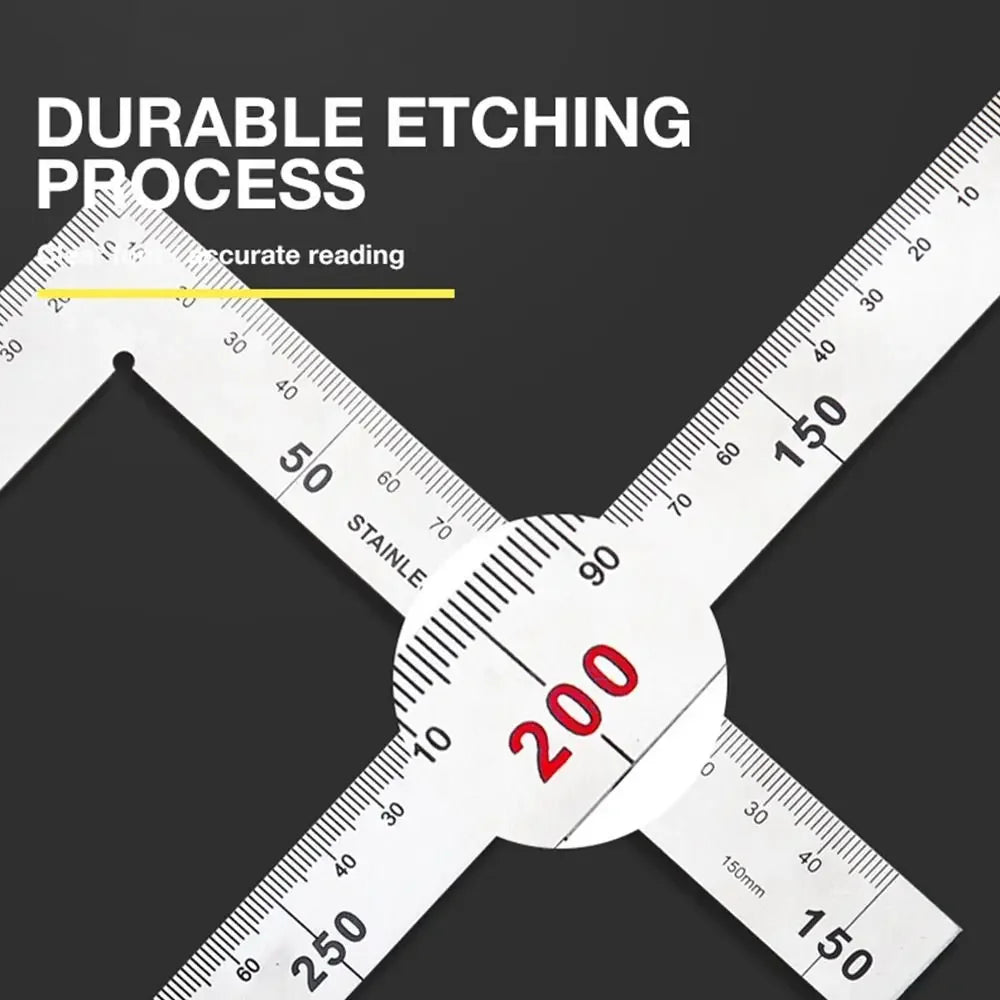 30/50CM Angle Square Ruler 90 Degree Right Angle Ruler Stainless Steel Triangle Ruler Woodworking Gauge Measuring Tool