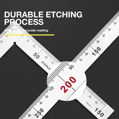 30/50CM Angle Square Ruler 90 Degree Right Angle Ruler Stainless Steel Triangle Ruler Woodworking Gauge Measuring Tool