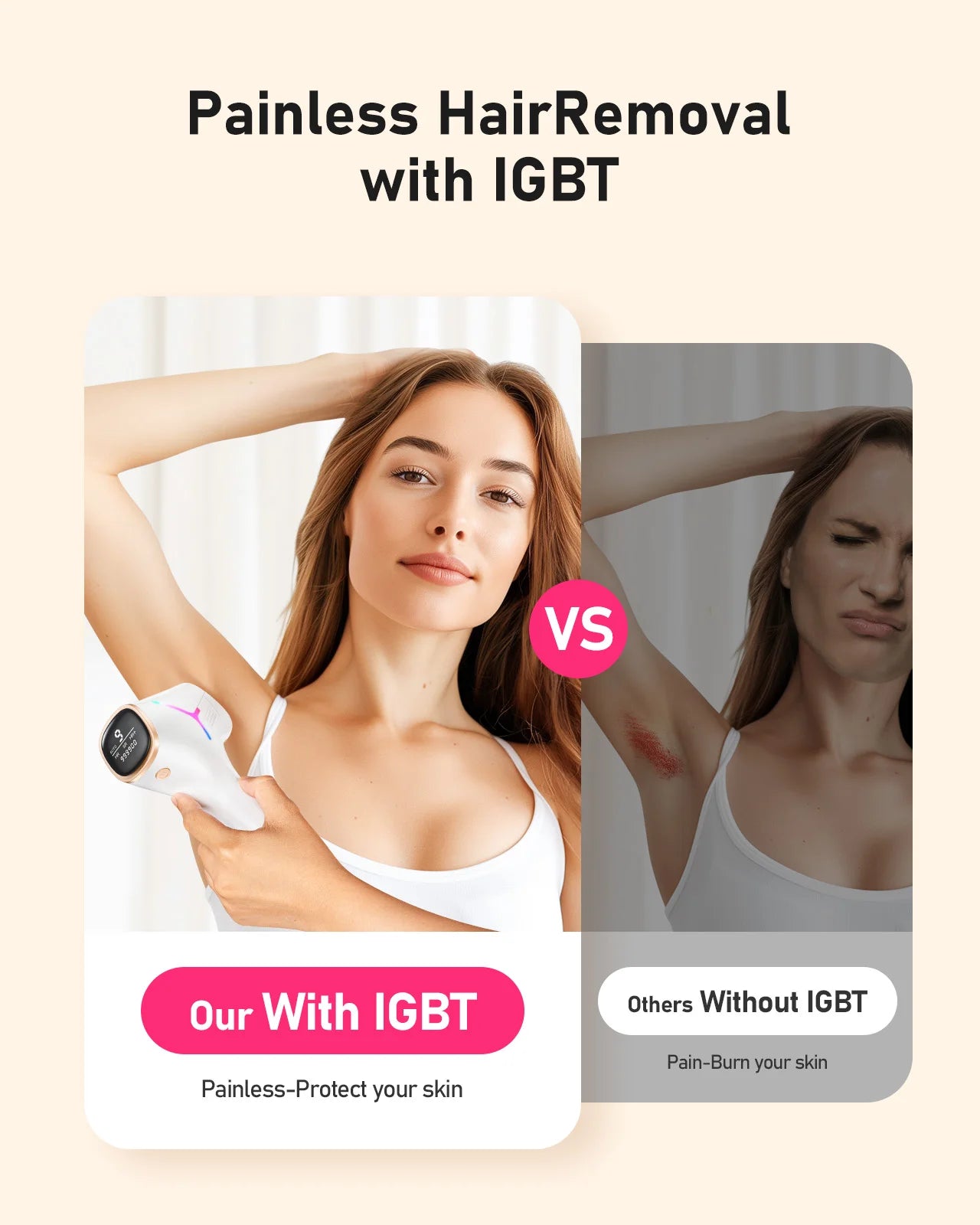 Laser Hair Removal 999999+ Fast flashes 3 In 1 IPL At Home Hair Remover Machine for Women Men Permanent Epilator on Face Body