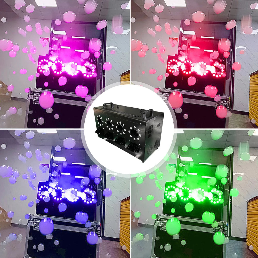 Smoke Bubbles Machine Fog Bubble Machine Haze Bubble Machine LED RGBW Audience DJ Alien Stage Party  Wedding Professional Effect