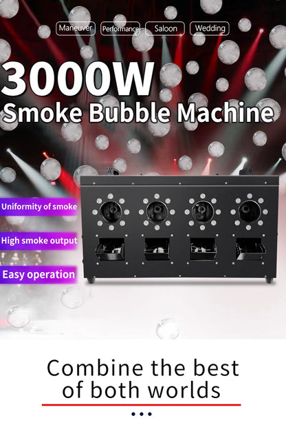 Smoke Bubbles Machine Fog Bubble Machine Haze Bubble Machine LED RGBW Audience DJ Alien Stage Party  Wedding Professional Effect