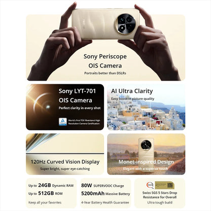 Global Version realme 13 Pro Plus 5G Smartphone Snapdragon 7s Gen 2 120Hz Curved Vision Display 80W SUPERVOOC Charge AI Imaging