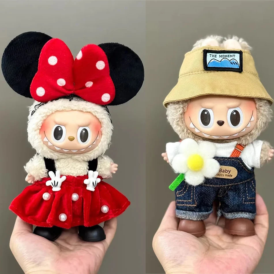 Mini Doll Clothing 15-17cm Labubu Clothing Accessories Cosplay V1 V2 V3 Fashion Clothing Sports And Leisure Set Clothing Gifts