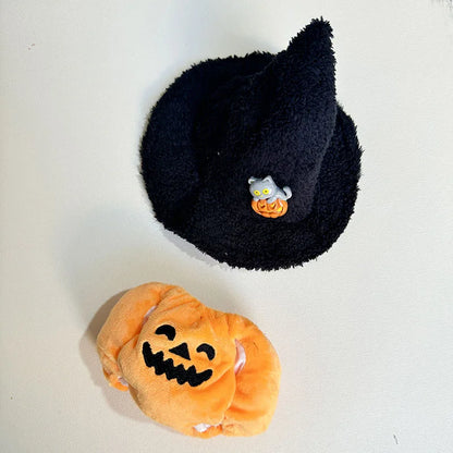 Hot Halloween Labubu Clothes Cute Pumpkin Bat Ghost 2-piece Outfit Mini Plush Doll Clothing Fashion Doll Accessories