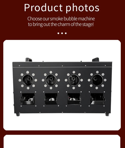 Smoke Bubbles Machine Fog Bubble Machine Haze Bubble Machine LED RGBW Audience DJ Alien Stage Party  Wedding Professional Effect