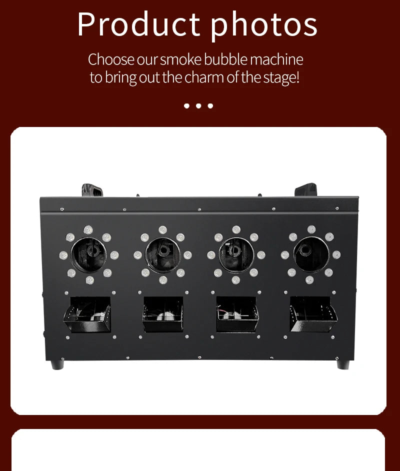 Smoke Bubbles Machine Fog Bubble Machine Haze Bubble Machine LED RGBW Audience DJ Alien Stage Party  Wedding Professional Effect