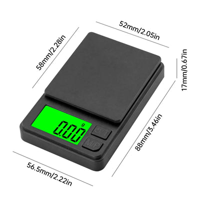 Mini Digital Scale 500g x 0.01 High Precision Jewelry Scales Electronic Gram Scales Battery Powered Gold Sterling Silver Balance