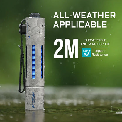 ACEBEAM Titanium LED Flashlight Rider RX 2.0 Max 700 Lumens EDC AA Flashlight, Bolt-action Design IP68 Waterproof handby toy