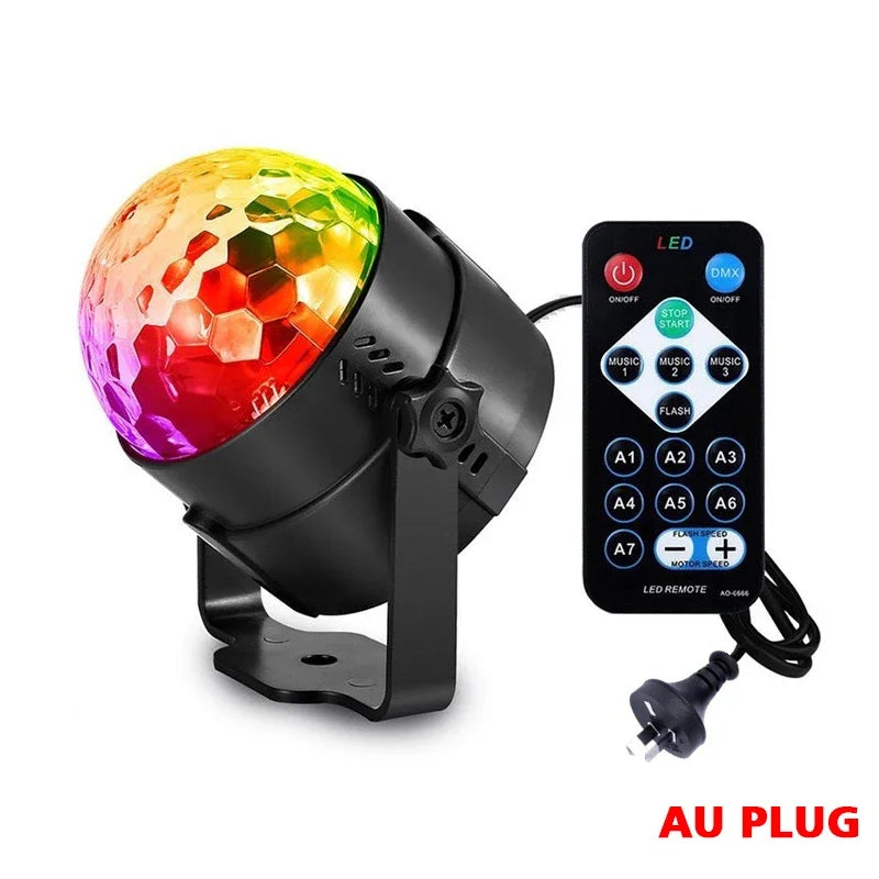 1-4Pack Aalternating Fashing Light Stage Lamp with Remote Control EU Disco Ball Lamps for Home Room Parties Birthday Wedding Bar