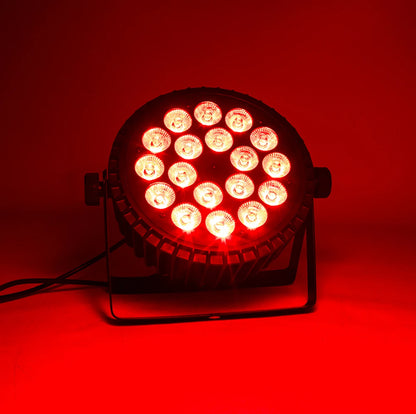 SHEHDS 4PCS Aluminum Alloy LED Flat Par 18x12W RGBW/18x18W RGBWA+UV LED Lighting DMX512 Disco Professional Stage DJ Equipment