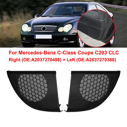 1 Pair Car Front Door Speaker Cover Trim Speaker Grille for Mercedes Benz CLC Class Coupe C203 2008-2011 A2037270388