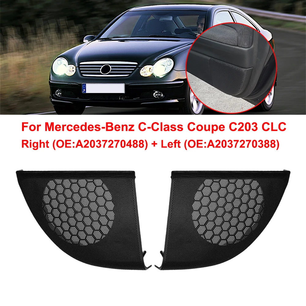 1 Pair Car Front Door Speaker Cover Trim Speaker Grille for Mercedes Benz CLC Class Coupe C203 2008-2011 A2037270388