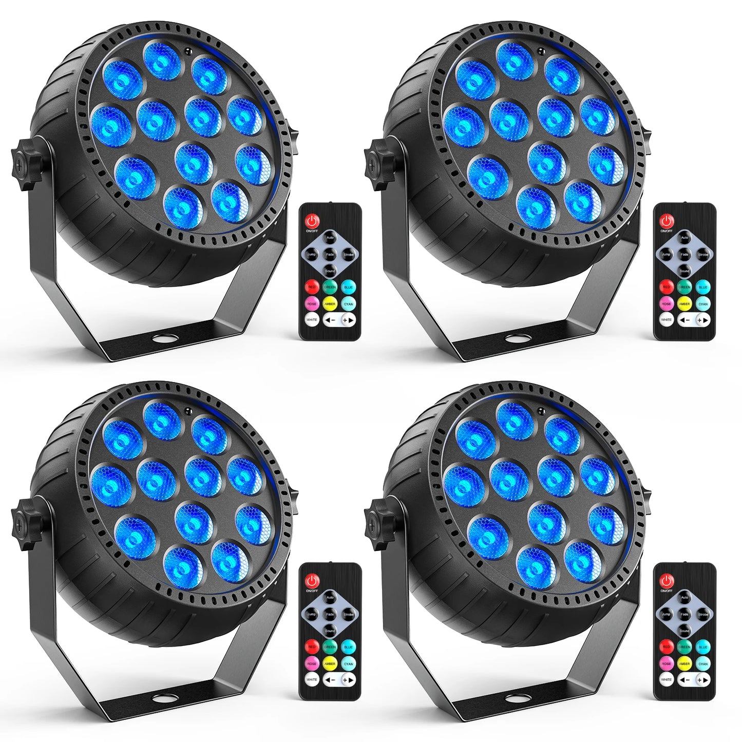 Somspot Mini RGB LED Par Lights Stage Lighting Effect LED Projection Light for DJ Disco Party Holiday Bar Club Wedding Birthday