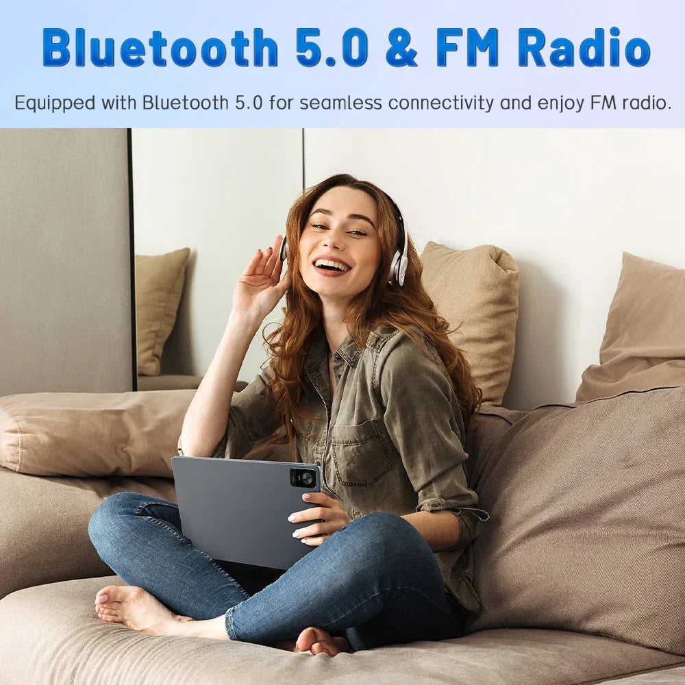 ANRY 10.1inch Tablet Android 2025, 12GB+128GB(1TB Expand) Android 15, 6000mAh 8-core 5MP+13MP Tablet PC with 5G WIFI Bluetooth