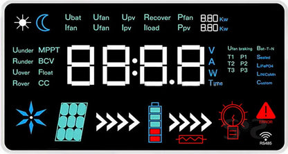 WIFI 4000W Wind Solar Hybrid Charge Controller with Equalizer, 12V 24V 48V AUTO, MPPT for Solar and Wind, for Lithium Lead Batte