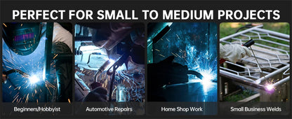 HITBOX 7 in 1 MIG Welding Machine 200A MMA/Gas Flux MIG/Lift TIG/Spot Welding/Spool Gun/Single Pulse Aluminium Welder Home DIY