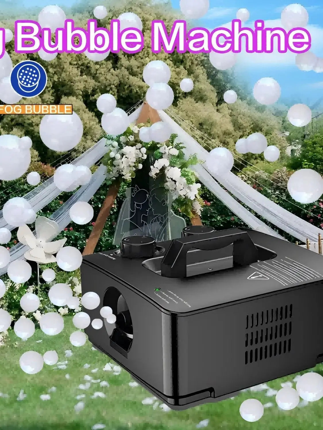 Fog Bubble Machine Portable Smoke Bubble Machine for Indoor Outdoor Party Wedding Birthday Photograph Christmas Halloween toys