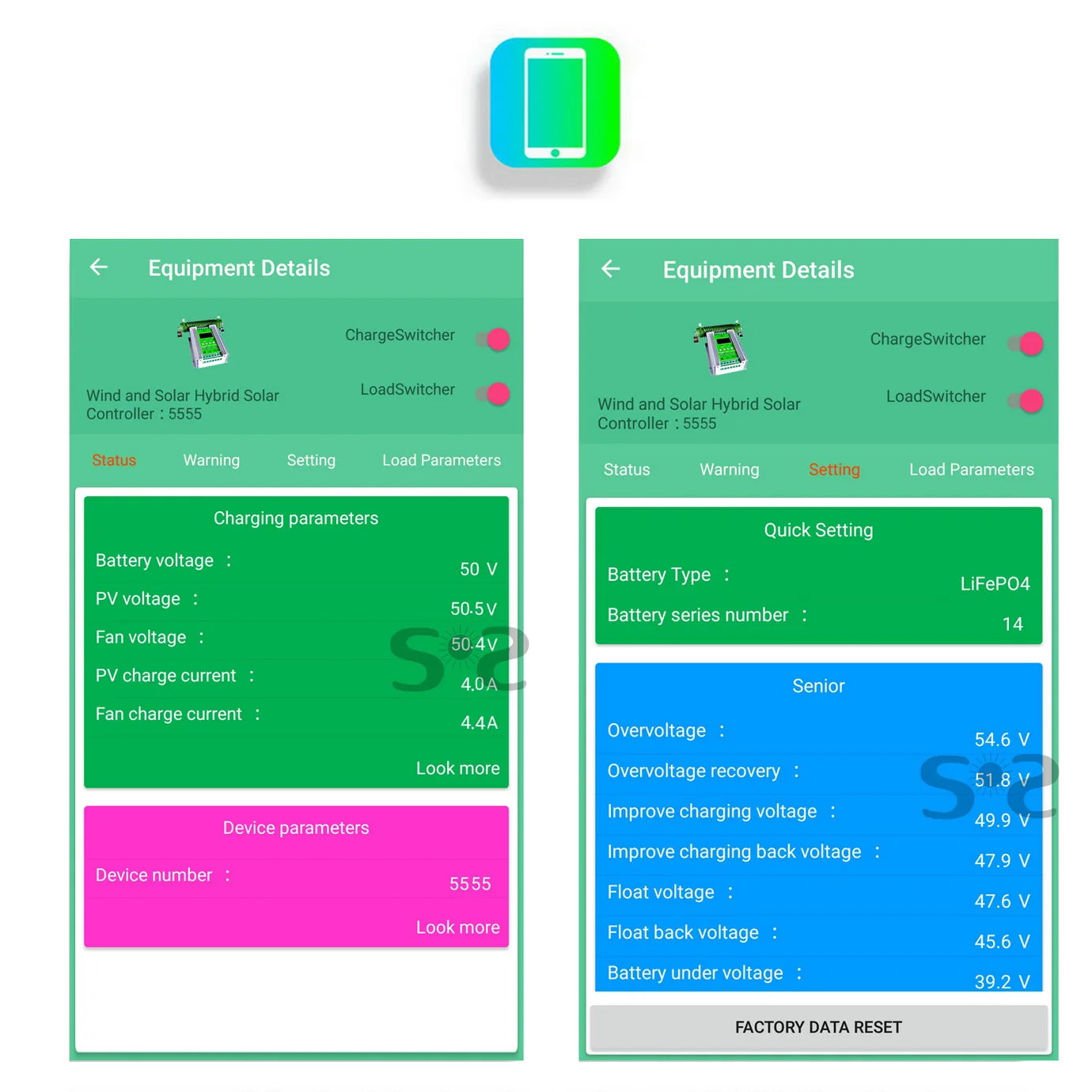 WIFI 4000W Wind Solar Hybrid Charge Controller with Equalizer, 12V 24V 48V AUTO, MPPT for Solar and Wind, for Lithium Lead Batte