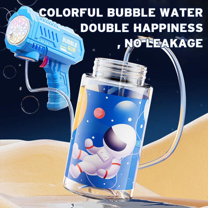 Fully Automatic Space Bubble Blowing Toy Bubble Gun Outdoor Bubble Machine Gift Holiday Gift Toy (Without Bubble Water)