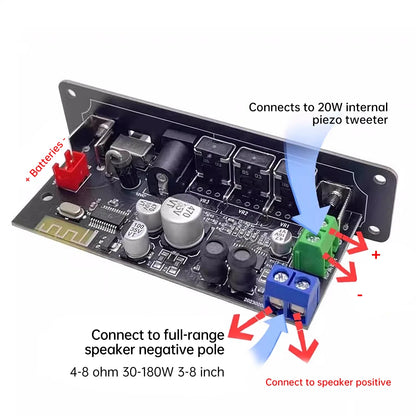 DC12V MP3 WMA Decoder Board HIFI High Bass BT 5.1 Amplifier Board Car Amplifier Module Audio Receiver for DIY Modification